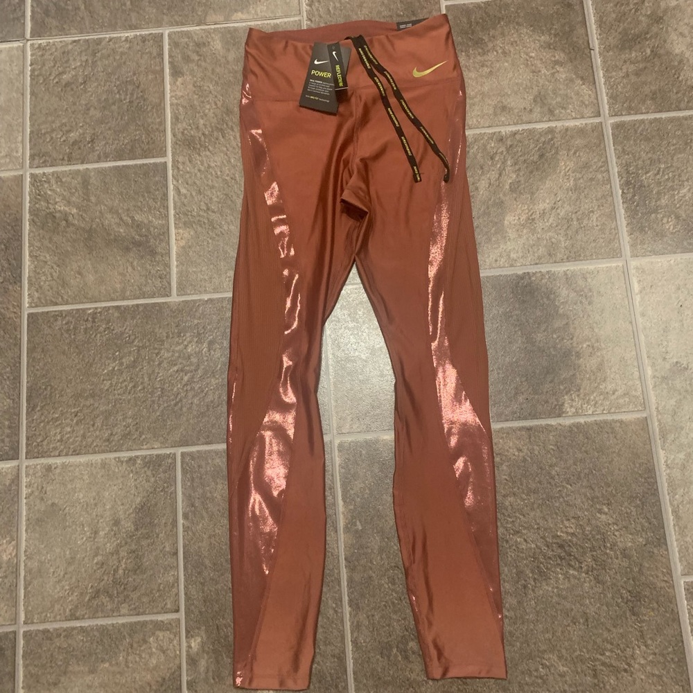Nike Icon Clash Speed Tight Leggings Pant CU3337-652 Blush Pink - Picture 1 of 7